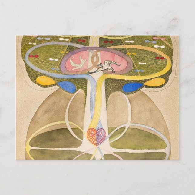 Carte Postale L'Arbre de la connaissance par Hilma af Klint (Devant)