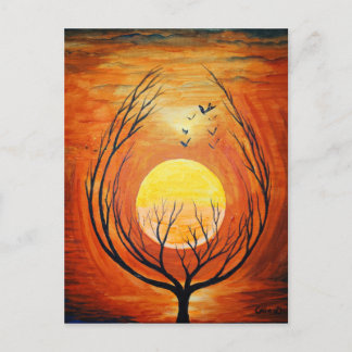Carte Postale L'arbre des origines et une nouvelle canve de débu