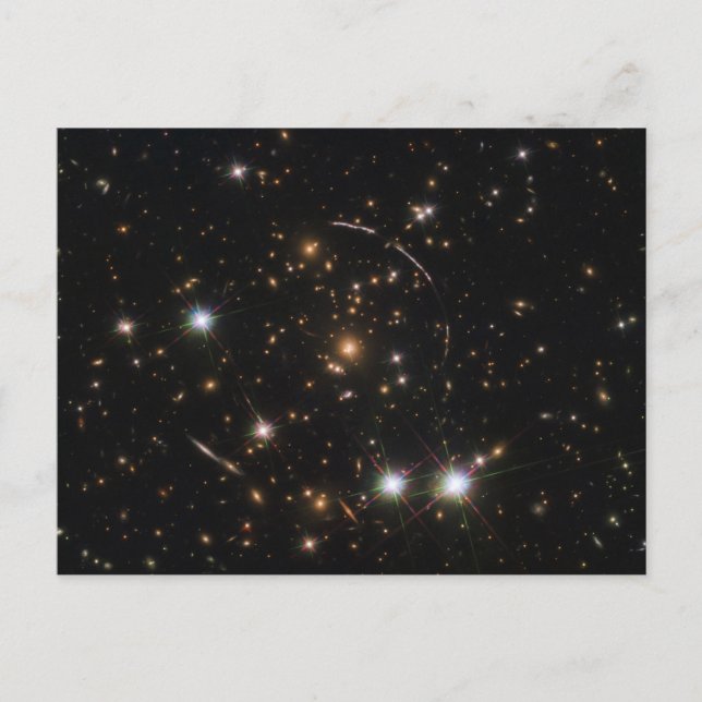Carte Postale L'arc de rafales de rayons dans un amas de galaxie (Devant)