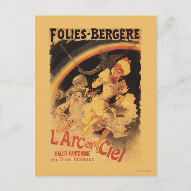 Carte Postale L'Arc-en-Ciel Ballet at Folies-Bergeren (Devant)