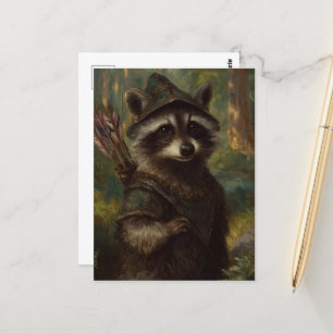 Carte Postale L'Archer Raccoon