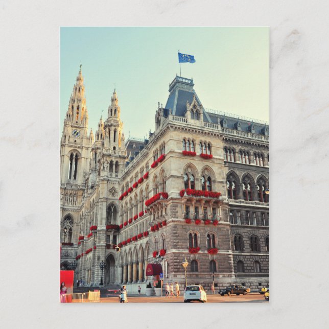 Carte Postale L'architecture de la mairie de Wien (Devant)