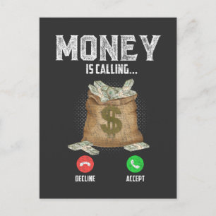 Carte Postale L'Argent Appelle Business Gangster Entrepreneur Ri
