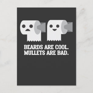 Carte Postale Larmes à cou rouge en papier de toilette Mullets c