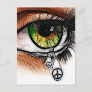 Carte Postale Larmes pour la paix
