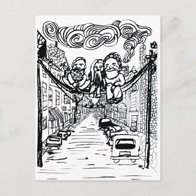 Carte Postale Larmes sur fil (Devant)