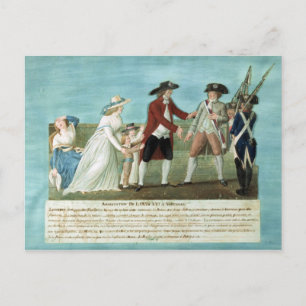 Carte Postale L'arrestation de Louis XVI et de sa famille