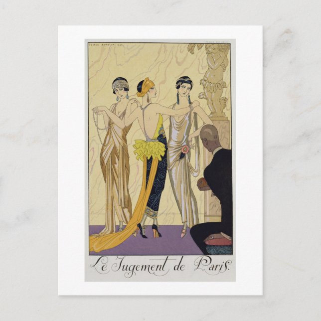 Carte Postale L'arrêt de Paris, 1920-30 (tirage pochoir) (Devant)