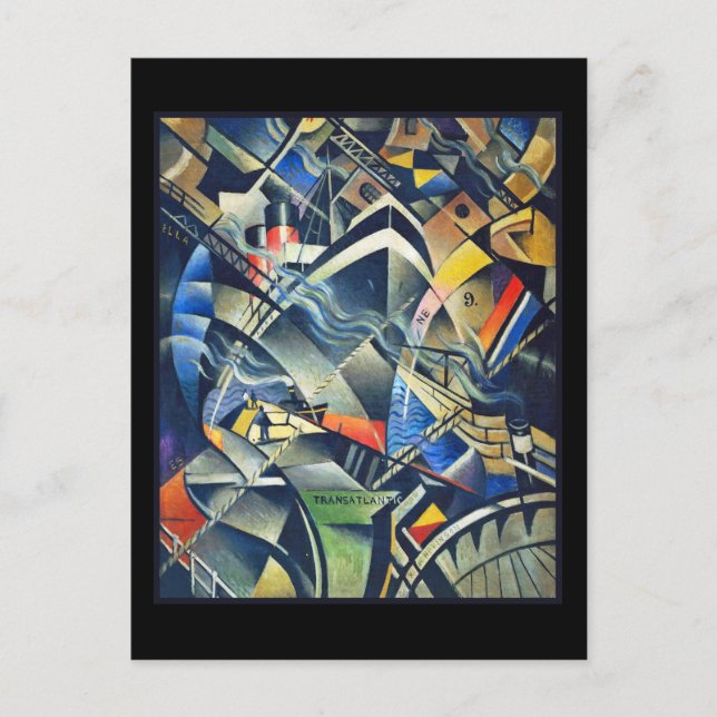 Carte Postale L'arrivée de Nevinson avec un Arrière - plan noir (Devant)