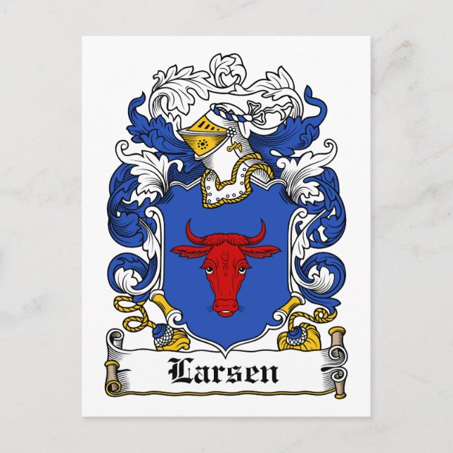 Carte Postale Larsen Family Crest (Devant)