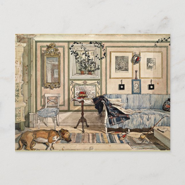 Carte Postale Larsson - Cosy Corner, 1894, oeuvre d'art (Devant)