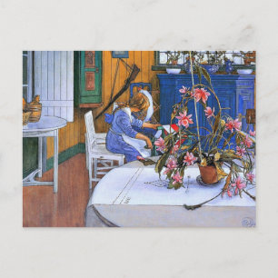 Carte Postale Larsson - Intérieur avec un cactus