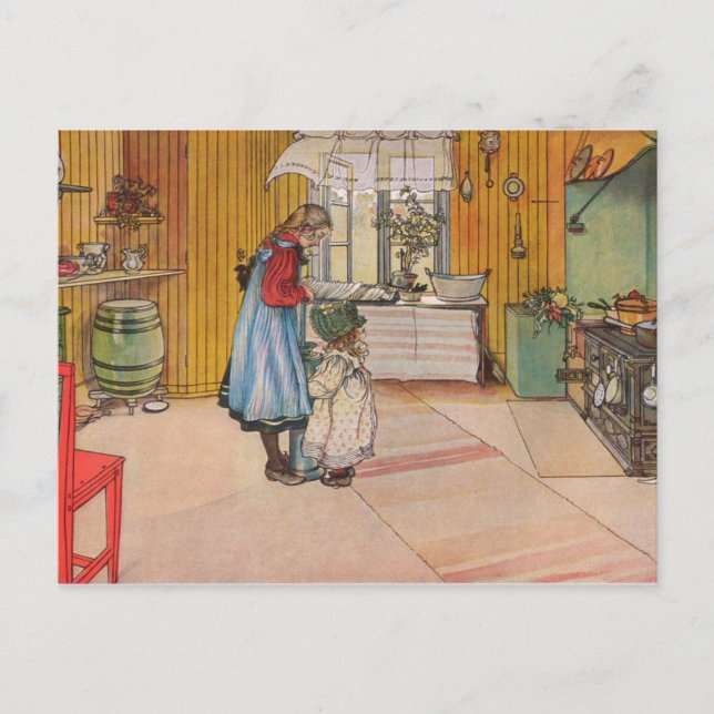 Carte Postale Larsson : La Cuisine, L'Art (Devant)