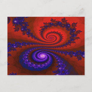 Carte Postale L'art Abstrait fracturé par le feu et la glace