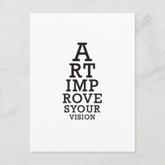 Carte Postale L'art améliore votre tableau de vision 