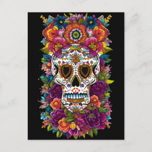 Carte Postale L'art crânien du sucre - Le Jour des Morts au Mexi
