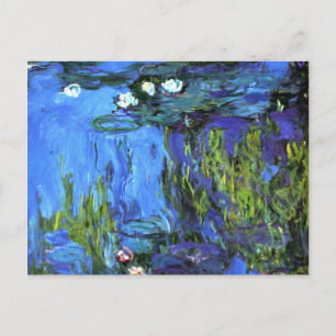 Carte Postale L'art de Claude Monet : Nymphéas, bleu indigo