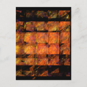 Carte Postale L'art de feu géométrique abstrait moderne pour les