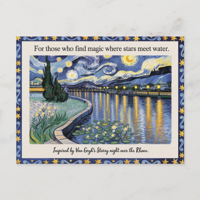 Carte Postale L'art de la nuit étoilée de Van Gogh (Devant)