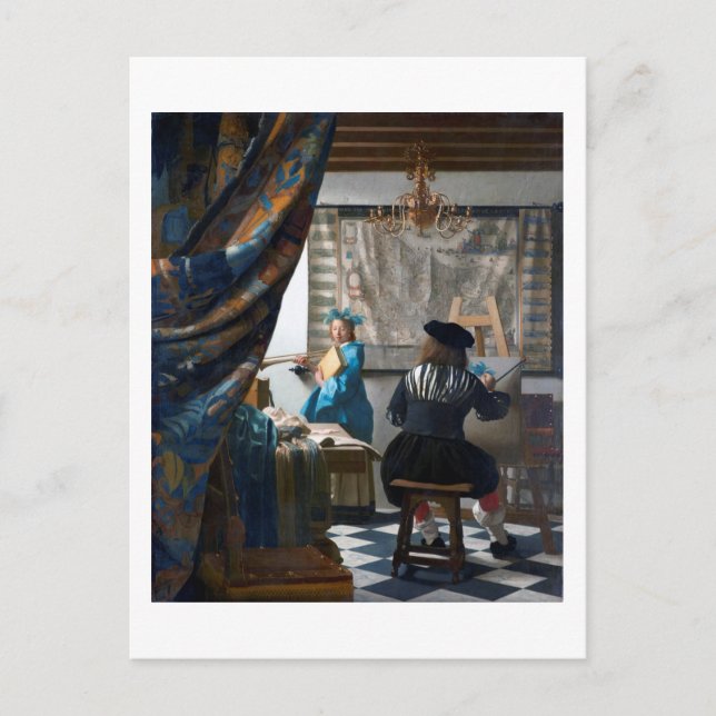 Carte Postale L'art de la peinture, Johannes Vermeer, 1666-1667 (Devant)