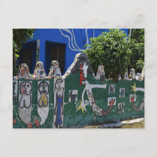Carte Postale L'art de la sirène de clôture en mosaïque à Cuba