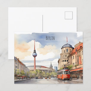 Carte Postale L'art de l'aquarelle à Berlin