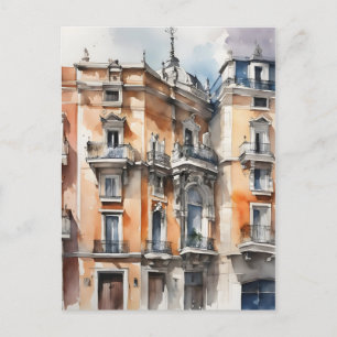 Carte Postale L'art de l'aquarelle à Madrid