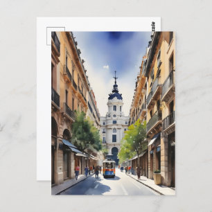 Carte Postale L'art de l'aquarelle à Madrid