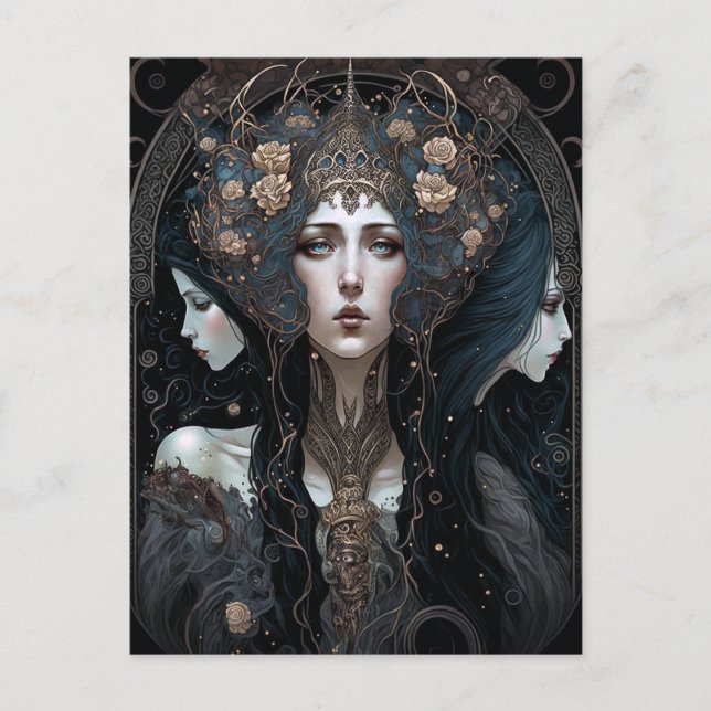 Carte Postale L'art de l'Imaginaire de la reine noire (Devant)