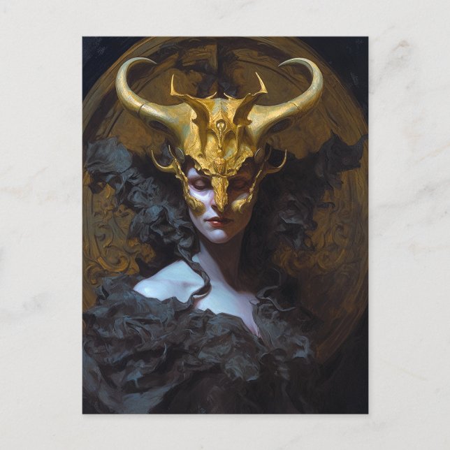 Carte Postale L'art de l'Imaginaire de la reine noire (Devant)
