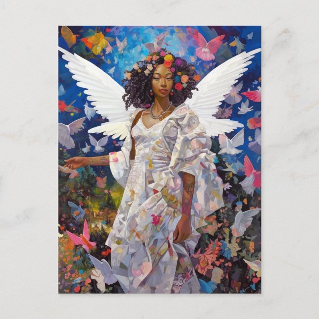 Carte Postale L'art de l'Imaginaire de l'ange noir (Devant)