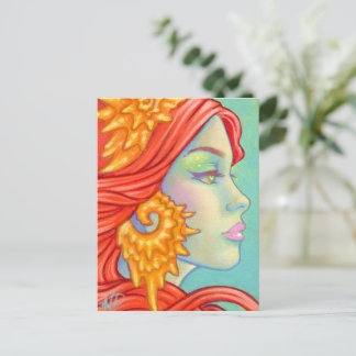 Carte Postale L'art des sirènes colorées