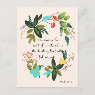 Carte Postale L'art des versets bibliques encourageants - Psaume