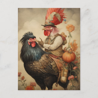 Carte Postale L'art du coq de poulet