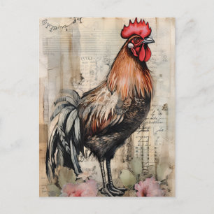 Carte Postale L'art du coq de poulet