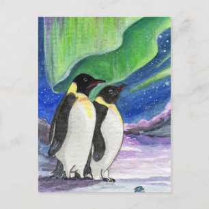 Carte Postale L'Art Du Pingouin Sous La Lumière