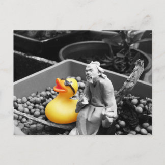 Carte postale 'L'Art du Zen' en caoutchouc