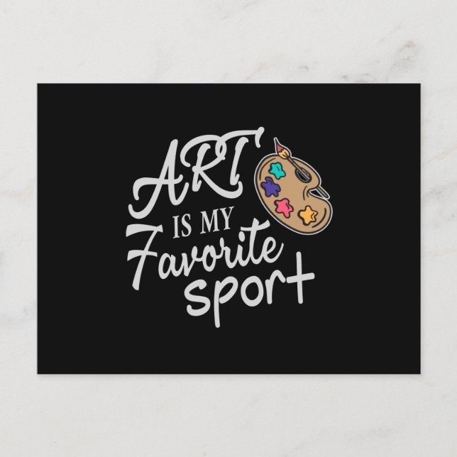 Carte Postale L'art est mon sport favori (Devant)