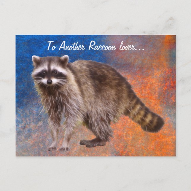 Carte Postale L'art faunique amateur de raton laveur (Devant)