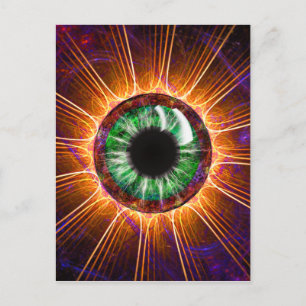 Carte Postale L'art fractal des yeux de Tesla