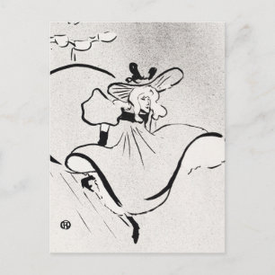 Carte Postale L'art noir et blanc Jane Avril par Toulouse Lautre