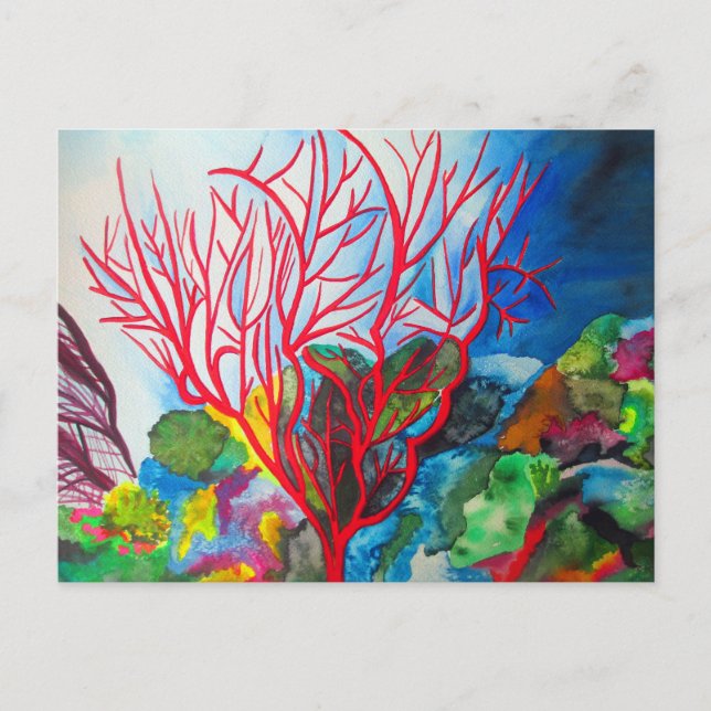 Carte Postale L'art océanique de Red Coral Reef (Devant)