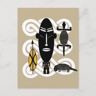 Carte Postale L'art tribal africain Abstrait