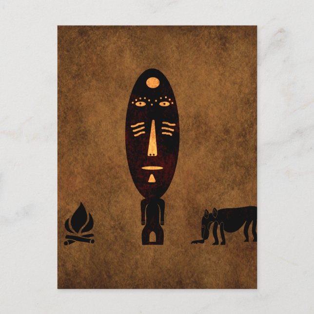 Carte Postale L'art tribal africain Abstrait (Devant)