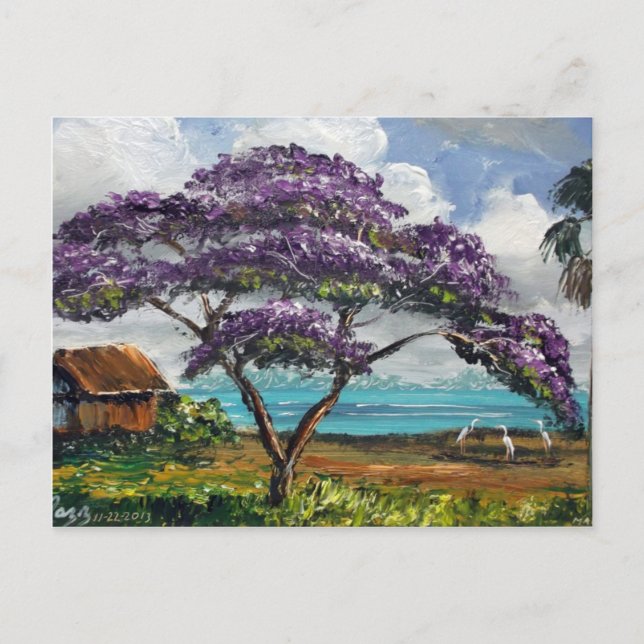 Carte Postale L'Art Tropical Jacaranda Tree (Devant)