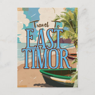 Carte Postale L'art vintage de l'affiche de voyage au Timor orie