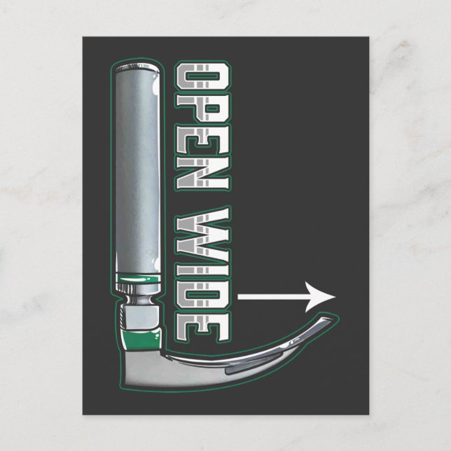 Carte Postale Laryngoscope CRNA Anesthésiste Intubation (Devant)
