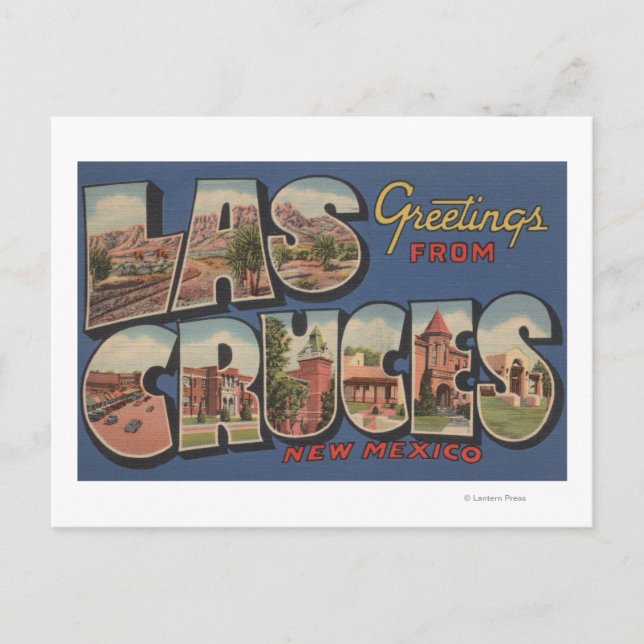 Carte Postale Las Cruces, Nouveau-Mexique - Scènes de grandes le (Devant)
