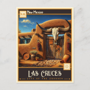 Carte Postale Las Cruces, Nouveau-Mexique VINTAGE