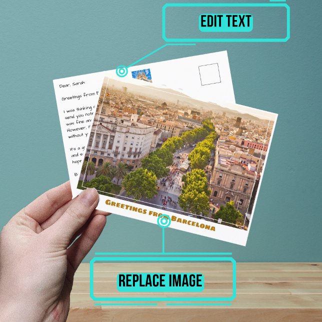 Carte Postale Las Ramblas Barcelone Espagne Moderne (When you are looking to share your experiences, sending a postcard is a sweet gesture.)